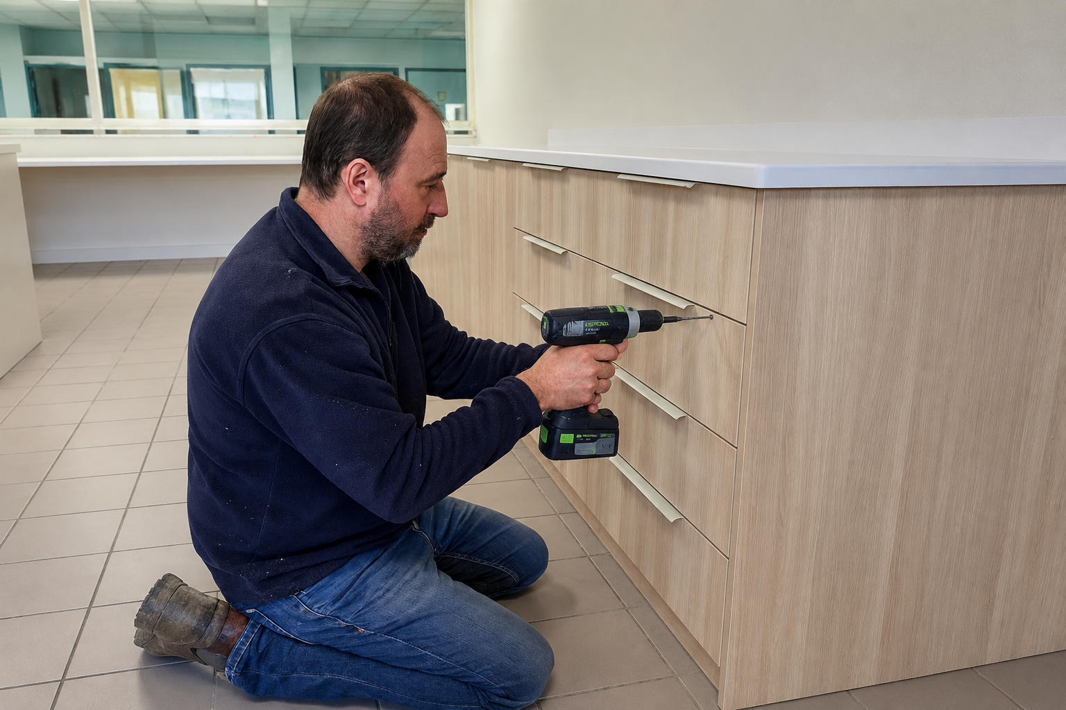 Installation de mobilier médical sur mesure